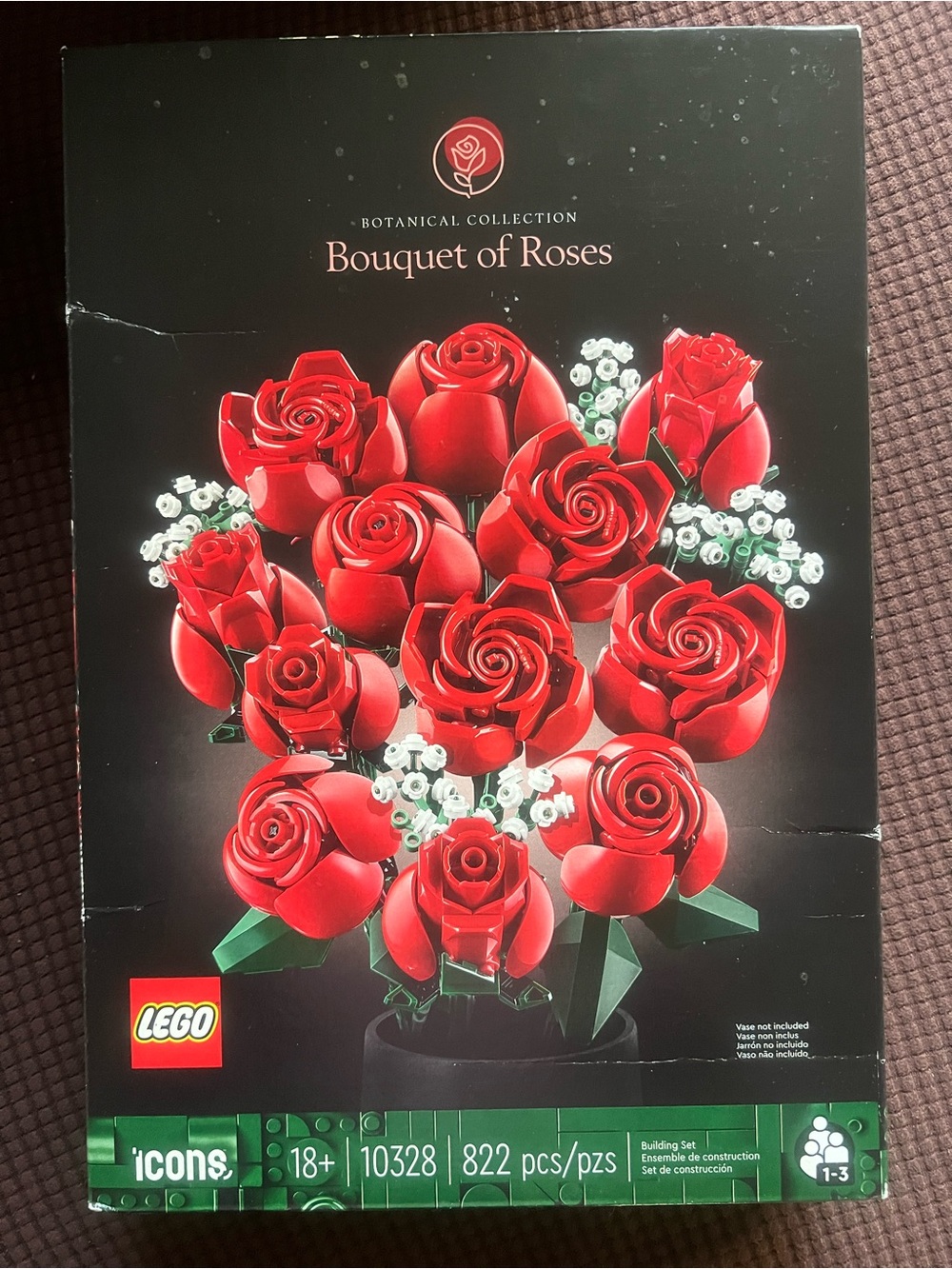 Lego Red Roses Bouquet with White Accents